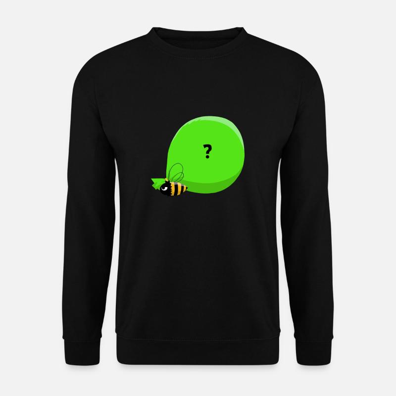Biene & große mysteriöse Tasche - Unisex Pullover - Schwarz