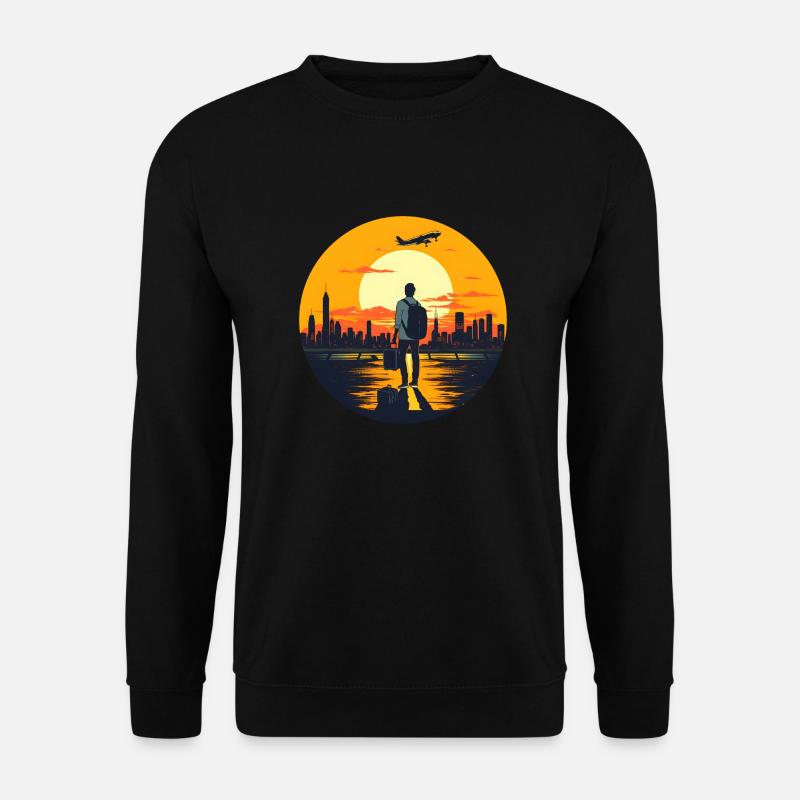 The life is a adventure - Unisex Pullover - Schwarz