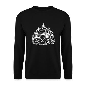 Monstertruck Monster Truck Liebhaber Fan - Unisex Pullover - Schwarz - Vorne - Alina (178cm) & Michal (187cm)