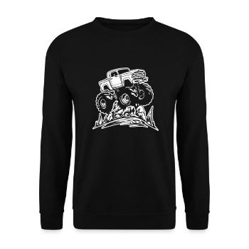 Monster Truck Monster Truck Lover Fan - Sweat-shirt Unisexe - noir - Devant - Alina (178cm) & Michal (187cm)