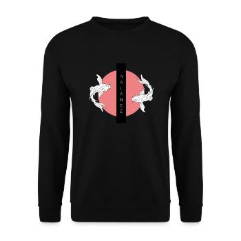 balance - Unisex Pullover - Schwarz - Vorne - Alina (178cm) & Michal (187cm)