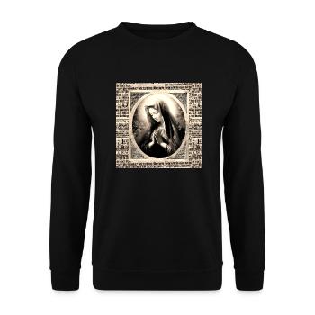 Holly Mary Maria Madonna Mariana Virgin Mary Holy - Unisex Sweatshirt - black - Front - Alina (178cm) & Michal (187cm)