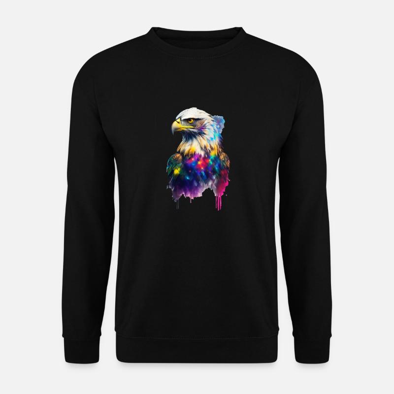 Adler Wasserfarbe - Unisex Pullover - Schwarz