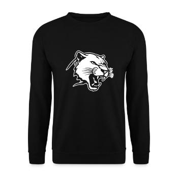 Panther Predator Jungle Wildcat - Unisex Sweatshirt - black - Front - Alina (178cm) & Michal (187cm)