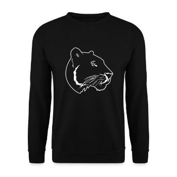 Panther Raubtier Dschungel Wildkatze - Unisex Pullover - Schwarz - Vorne - Alina (178cm) & Michal (187cm)