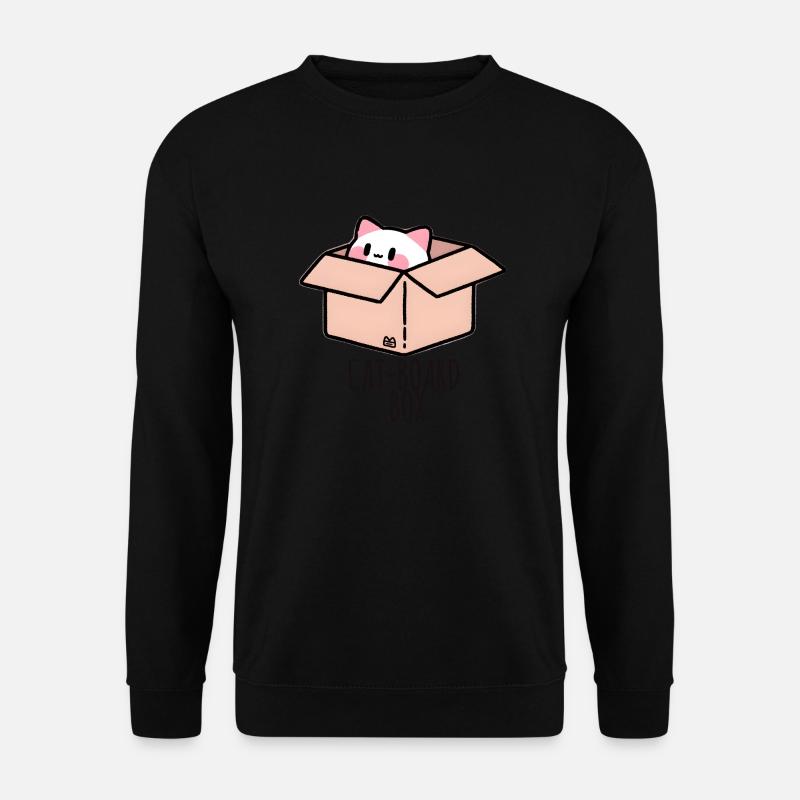 Neugierige Katze in einer Box - Unisex Pullover - Schwarz