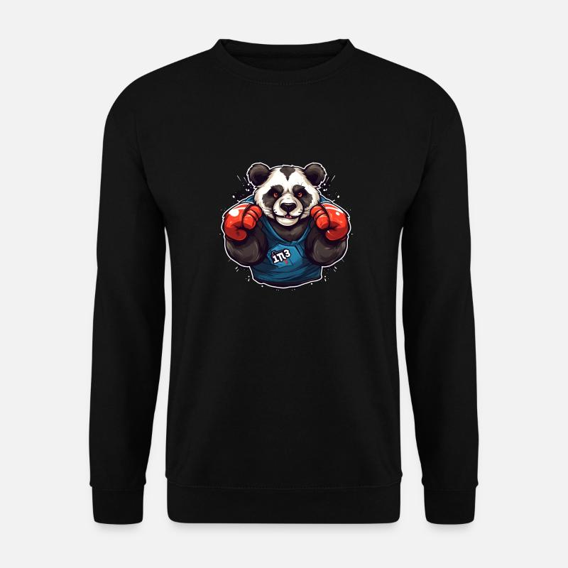 Panda-Boxmeister - Unisex Pullover - Schwarz