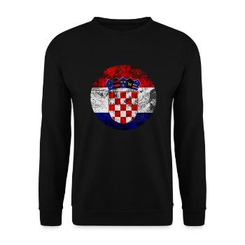 Croatie hrvatska croatie hrv voyage europe zagreb - Sweat-shirt Unisexe - noir - Devant - Alina (178cm) & Michal (187cm)