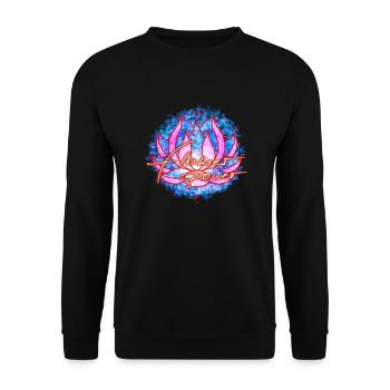 Flower Power - Unisex Pullover - Schwarz - Vorne - Alina (178cm) & Michal (187cm)