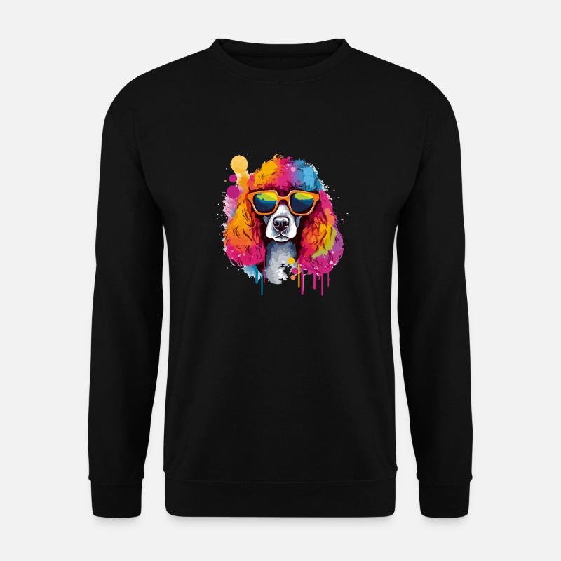 Milo, der bebrillte Cocker Spaniel - Unisex Pullover - Schwarz