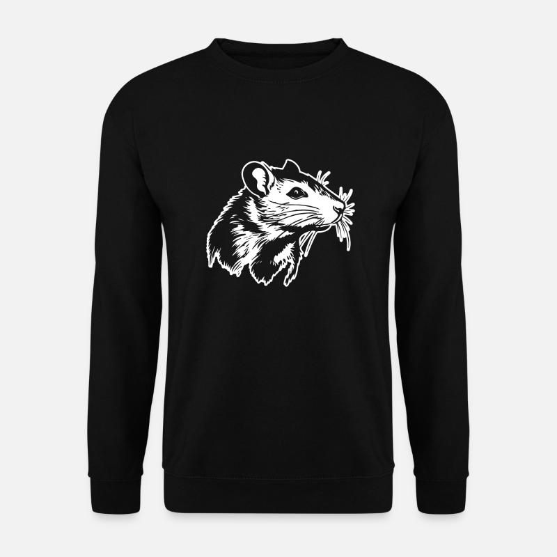 Ratte Maus Nagetier Ratten - Unisex Pullover - Schwarz