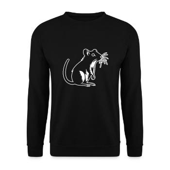 Rat, Mouse, Rodent, Rats - Unisex Sweatshirt - black - Front - Alina (178cm) & Michal (187cm)