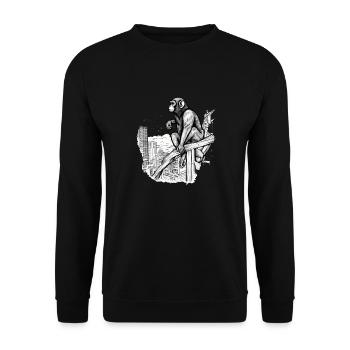 Koki to the city - Unisex Sweatshirt - black - Front - Alina (178cm) & Michal (187cm)