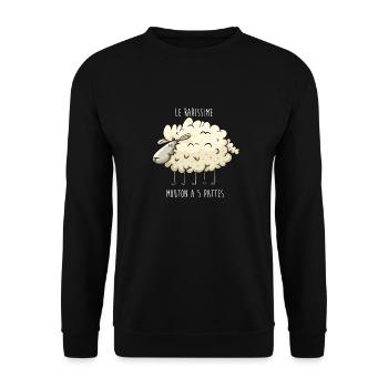 Mouton à 5 pattes v2 - Sweat-shirt Unisexe - noir - Devant - Alina (178cm) & Michal (187cm)