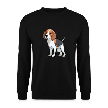 Illustration de bande dessinée mignonne de Beagle pour les fans de Beagle - Sweat-shirt Unisexe - noir - Devant - Alina (178cm) & Michal (187cm)