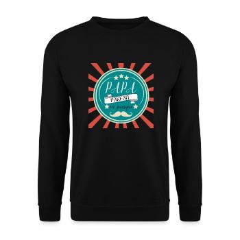 PAPA PARFAIT - UNIQUE - Sweat-shirt Unisexe - noir - Devant - Alina (178cm) & Michal (187cm)
