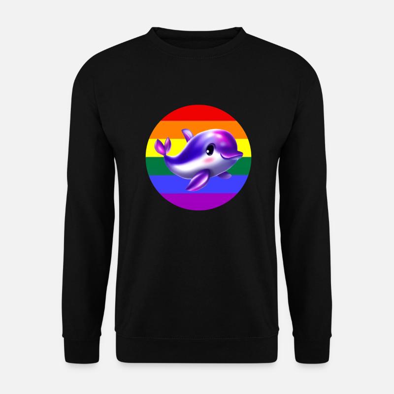 Delphin LGBT Stolz - Unisex Pullover - Schwarz