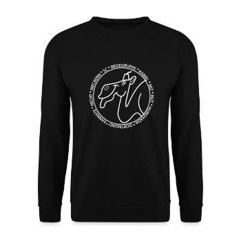 weiss - Unisex Pullover - Schwarz - Vorne - Alina (178cm) & Michal (187cm)