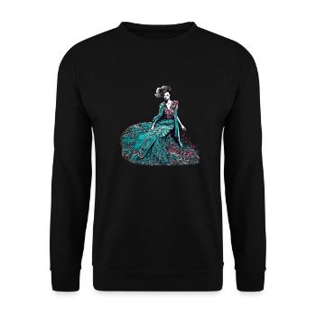 fashion designer peacock - Sweat-shirt Unisexe - noir - Devant - Alina (178cm) & Michal (187cm)
