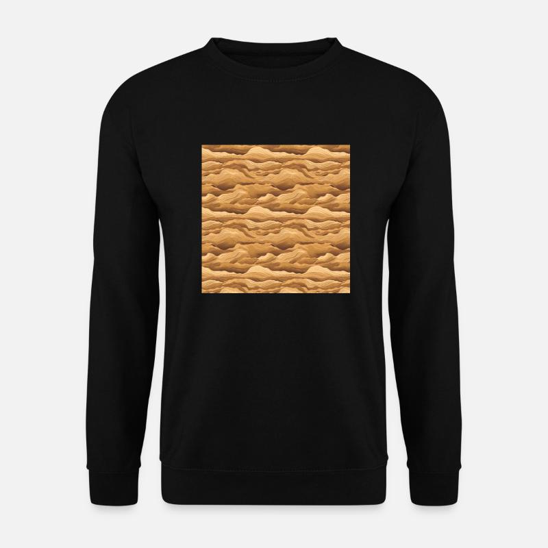 Desert Seamless Pattern Sand Sahara Dunes Arabic - Unisex Sweatshirt - black