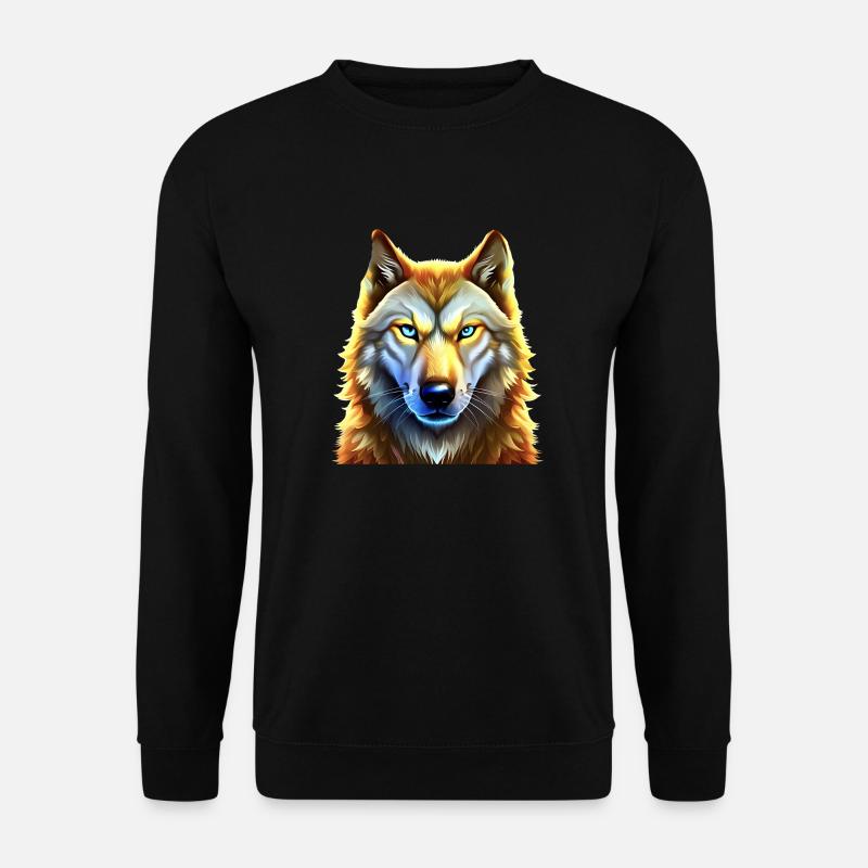 Der Wolf - Unisex Pullover - Schwarz