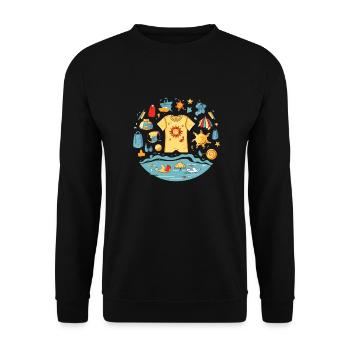 Kit de vacances - Sweat-shirt Unisexe - noir - Devant - Alina (178cm) & Michal (187cm)