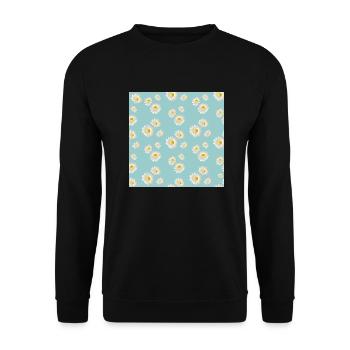 Gänseblümchen Daisy Flower - Unisex Pullover - Schwarz - Vorne - Alina (178cm) & Michal (187cm)