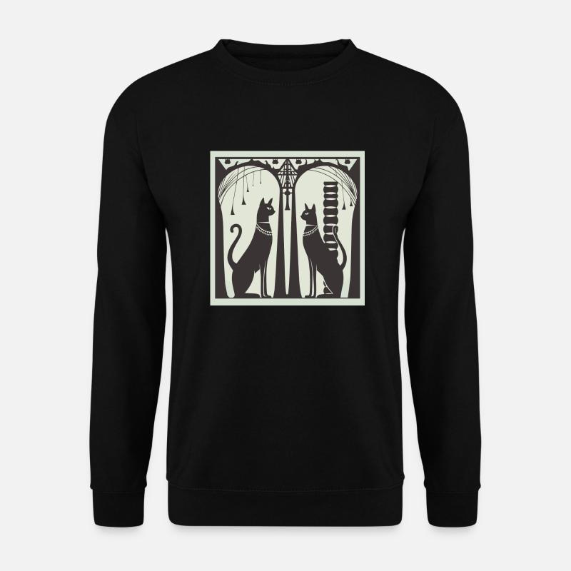 Ägyptische Katzen - Unisex Pullover - Schwarz