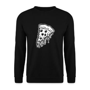Pizza Fast Food Pizzeria - Unisex Sweatshirt - black - Front - Alina (178cm) & Michal (187cm)