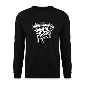 Pizza Fast Food Pizzeria - Unisex Sweatshirt - black - Front - Alina (178cm) & Michal (187cm)
