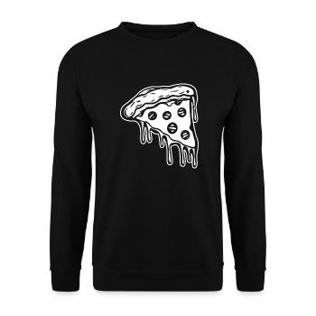 Pizza Fast Food Pizzeria - Unisex Sweatshirt - black - Front - Alina (178cm) & Michal (187cm)