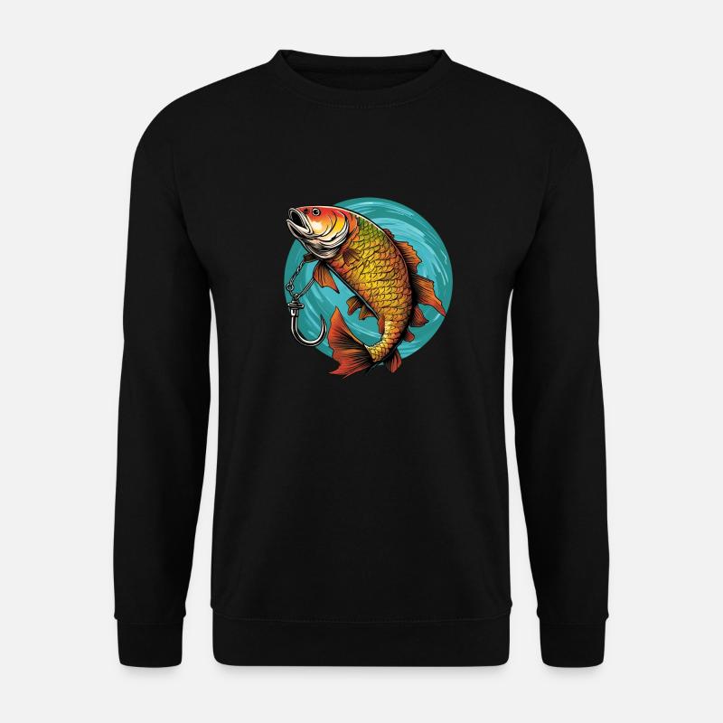 Karpfenangeln Shirt - Unisex Pullover - Schwarz