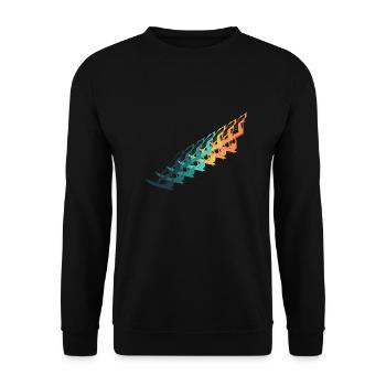 Vintage-Windsurfen - Unisex Pullover - Schwarz - Vorne - Alina (178cm) & Michal (187cm)