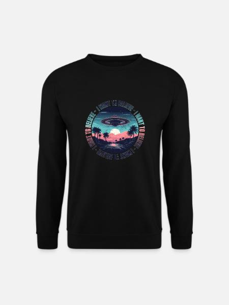 Ufo - I Want To Believe - Unisex Pullover - Schwarz