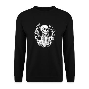 Skeleton Costume Bones Halloween Horreur - Sweat-shirt Unisexe - noir - Devant - Alina (178cm) & Michal (187cm)