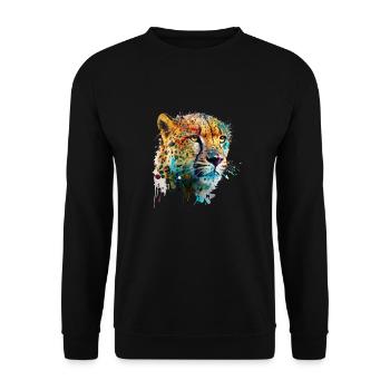 Panther - Unisex Pullover - Schwarz - Vorne - Alina (178cm) & Michal (187cm)