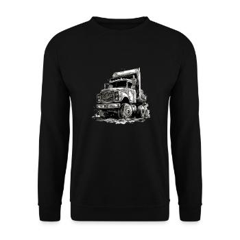 Camion TitanTruck - Unisex Sweatshirt - black - Front - Alina (178cm) & Michal (187cm)