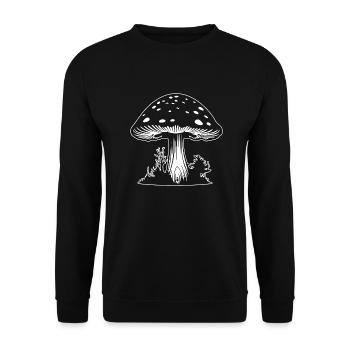 Pilz Pilzsammler Pilze Fungi - Unisex Pullover - Schwarz - Vorne - Alina (178cm) & Michal (187cm)