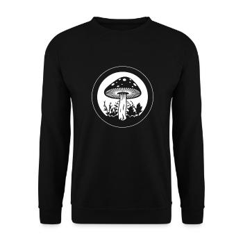 Pilz Pilzsammler Pilze Fungi - Unisex Pullover - Schwarz - Vorne - Alina (178cm) & Michal (187cm)
