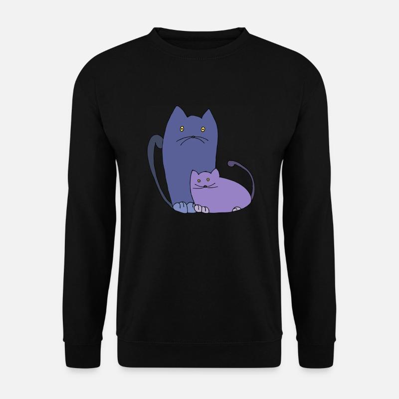 Lavendel-Katzen - Unisex Pullover - Schwarz