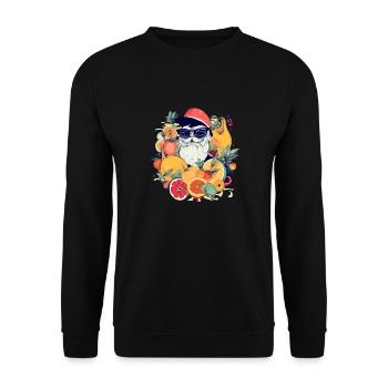 Grandpa fruits - Unisex Sweatshirt - black - Front - Alina (178cm) & Michal (187cm)