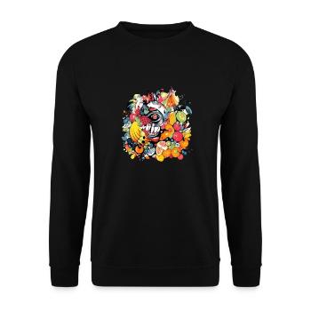 Monstro fruits n°2 - Sweat-shirt Unisexe - noir - Devant - Alina (178cm) & Michal (187cm)