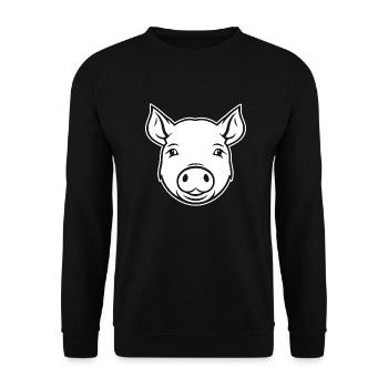 Pig Piggy Sow - Unisex Sweatshirt - black - Front - Alina (178cm) & Michal (187cm)