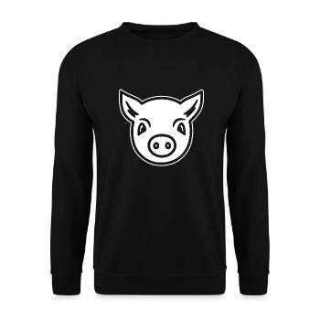 Pig Piggy Sow - Unisex Sweatshirt - black - Front - Alina (178cm) & Michal (187cm)