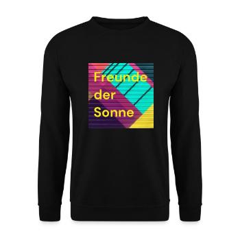 Freunde der Sonne Poscast Artikel - Unisex Pullover - Schwarz - Vorne - Alina (178cm) & Michal (187cm)
