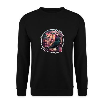 Un souvenir original de Paris - Sweat-shirt Unisexe - noir - Devant - Alina (178cm) & Michal (187cm)