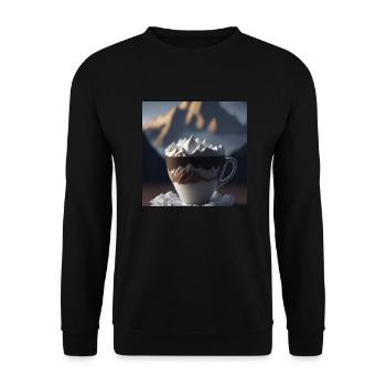 Tasse de café incroyable, design inhabituel - Sweat-shirt Unisexe - noir - Devant - Alina (178cm) & Michal (187cm)