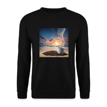Tasse de café incroyable, design inhabituel - Sweat-shirt Unisexe - noir - Devant - Alina (178cm) & Michal (187cm)