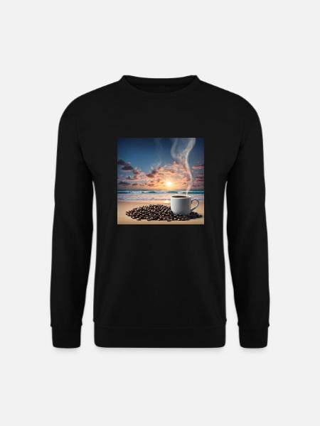 Tolle Tasse Kaffee, ungewöhnliches Design - Unisex Pullover - Schwarz