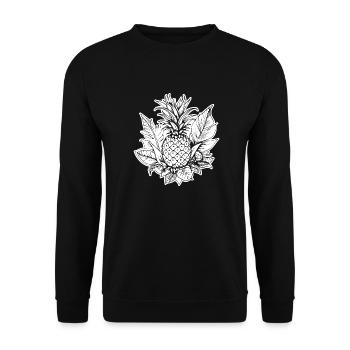 Ananas - Unisex Pullover - Schwarz - Vorne - Alina (178cm) & Michal (187cm)